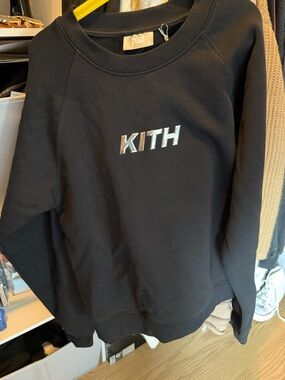 KITH Kids Black Logo Crewneck Sweater